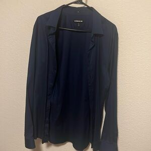 Express Slim Fit Navy Blue Dress shirt